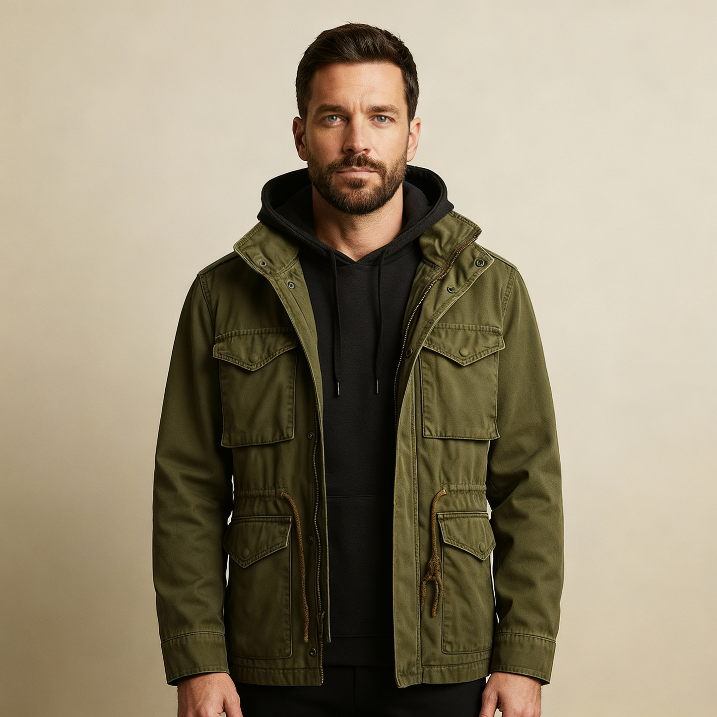 Tyrone Heritage Field Jacket – Men’s Classic Military Style Coat with Timeless Design